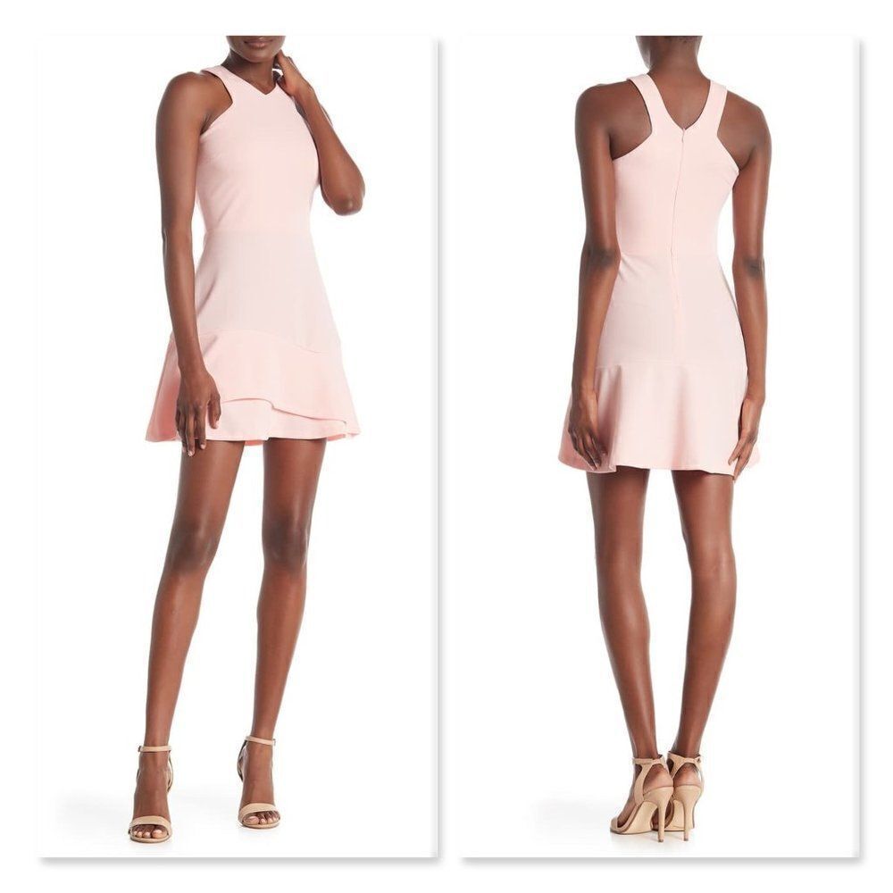 Love...Ady Ruffle Hem Fit & Flare Dress sz Large